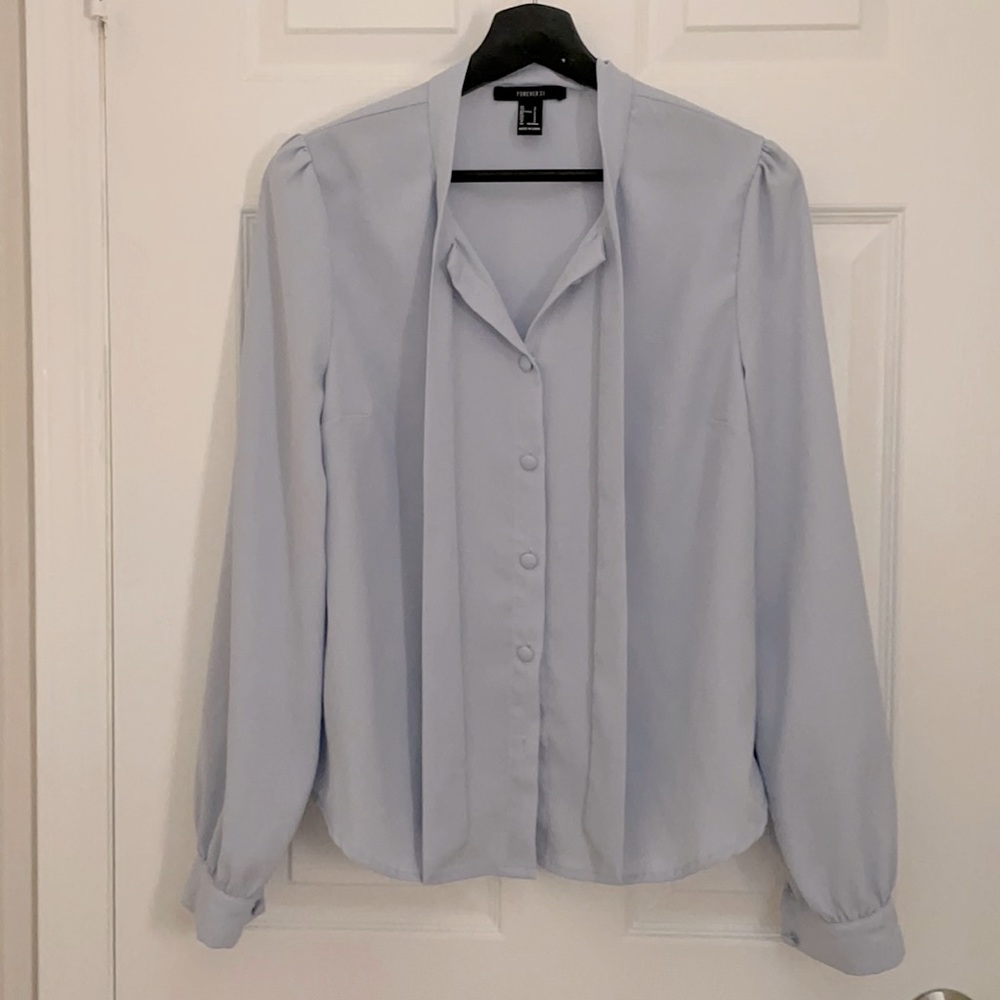 Blue button down with tie